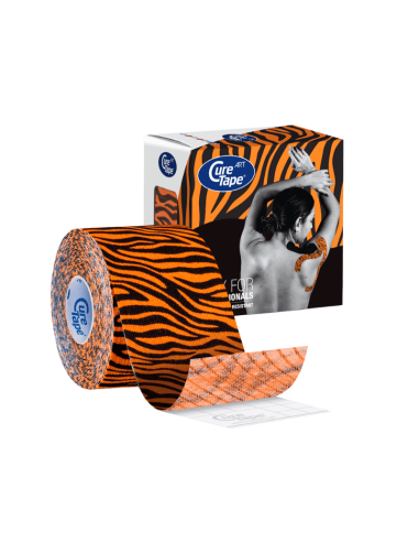 CureTape Art Tiger orange kinesiotape 5 cm x 5 m