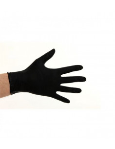 Handschuhe mit weichem Nitril-Pulver Schwarze 100
