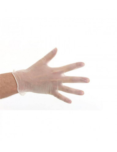 Vinylové rukavice bez púdru biele 100 kusov
