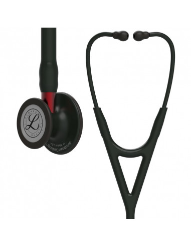 Littmann Cardiology IV stetoskop, prsni dio s crnom završnom obradom, crna cijev, držak i slušalice, 6200