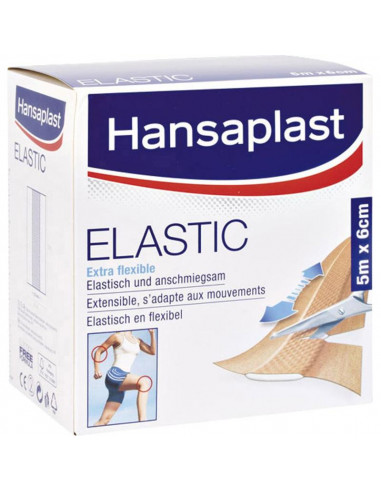 Hansaplast Pleister rol Elastisch textiel 5 m x 6 cm