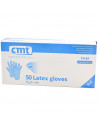 Latex handsker højrisiko blå pulverfri 50 stk (CMT)