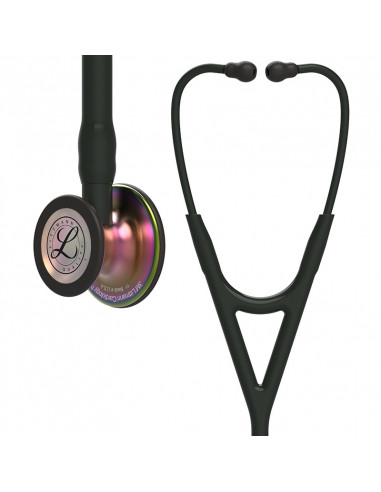 Littmann Cardiology IV Stéthoscope 6165 Edition Spéciale Rainbow Finish Noir