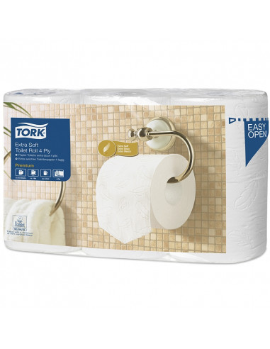 Tork Premium toiletpapier 4-lgs wit 19 mtr x 10cm pak à 42 rol/153 vel (7x6)