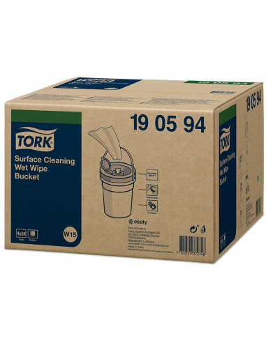 Tork Prem.Wet Wipe-Reiniger 1-lagig, weiß, 16 mx 27 cm, Karton