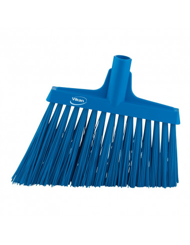 Vikan Hygiene 2914-3 hoekbezem, blauw harde lange schuine vezels, 290mm 