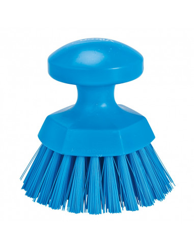 Vikan Hygiene 3885-3 ronde werkborstel blauw, harde vezels, ø110mm