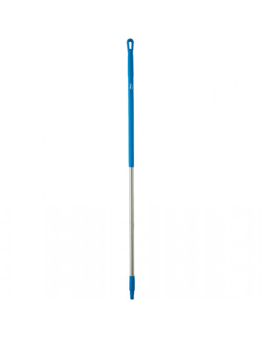 Vikan Hygiene 2939-3 steel 150cm, blauw ergonomisch, roestvrijstaal, ø31mm