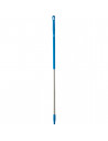 Vikan Hygiene 2939-3 steel 150cm, blauw ergonomisch, roestvrijstaal, ø31mm
