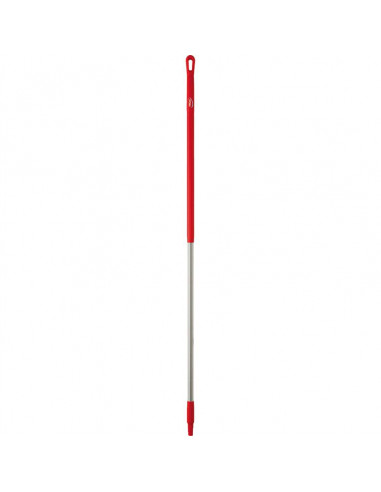 Vikan Hygiene 2939-4 steel 150cm, rood ergonomisch, roestvrijstaal, ø31mm