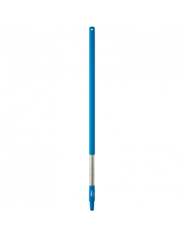 Vikan Hygiene 2983-3 steel 100cm, blauw ergonomisch, roestvrijstaal, ø31mm