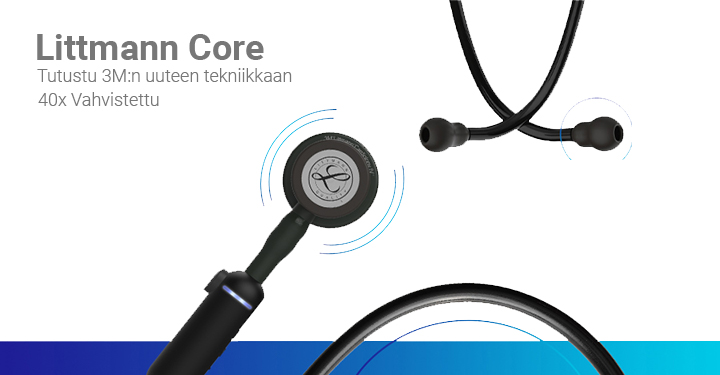 Osta stetoskooppi? Littmann Core ja Littmann Classic saatavilla eri väreissä.